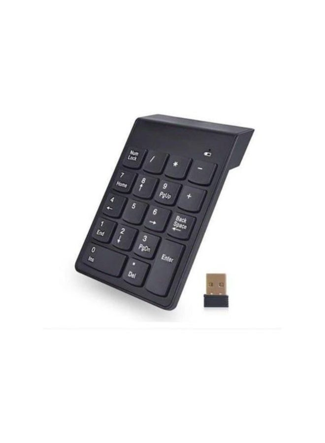 ADMIN TECHNOLOGY 2.4GHz Wireless Numeric Keypad with 18 Keys & USB Receiver - Portable Slim Mini Number Pad for Financial Accounting, Compatible with Laptop, Desktop & PC - Image 2